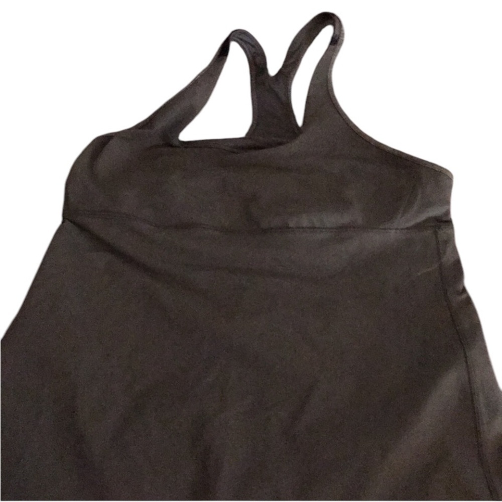 Lululemon Athletica size 12 olive green bra top racer back camo print detail